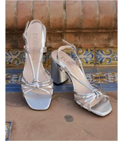 Mariée|Sandales-Polin et moi Sandale à nœud Milana argent/plomb