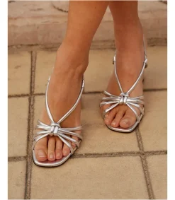 Mariée|Sandales-Polin et moi Sandale à nœud Milana argent/plomb