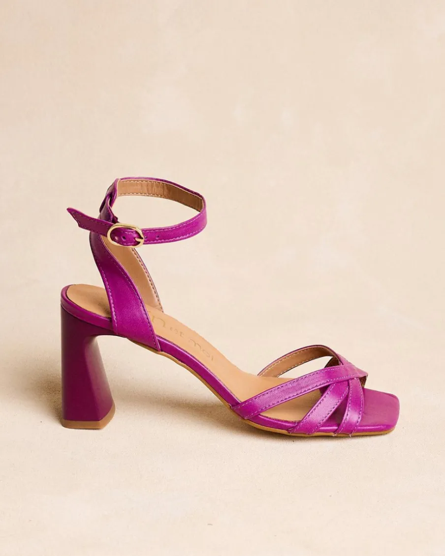 Sandales-Polin et moi Sandale à talon Moil bougainvillée