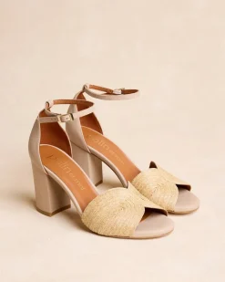 Sandales-Polin et moi Sandale en raphia Aless beige