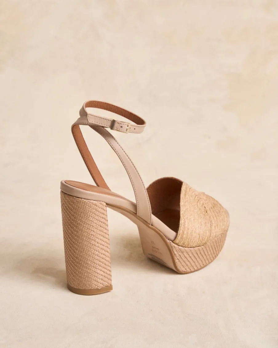 Sandales-Polin et moi Sandale en raphia Navia BEIGE