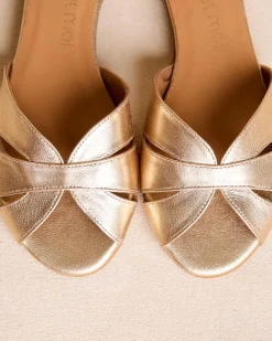 Sandales-Polin et moi Sandale plate dée Or