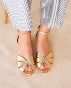 Sandales-Polin et moi Sandale plate dée Or