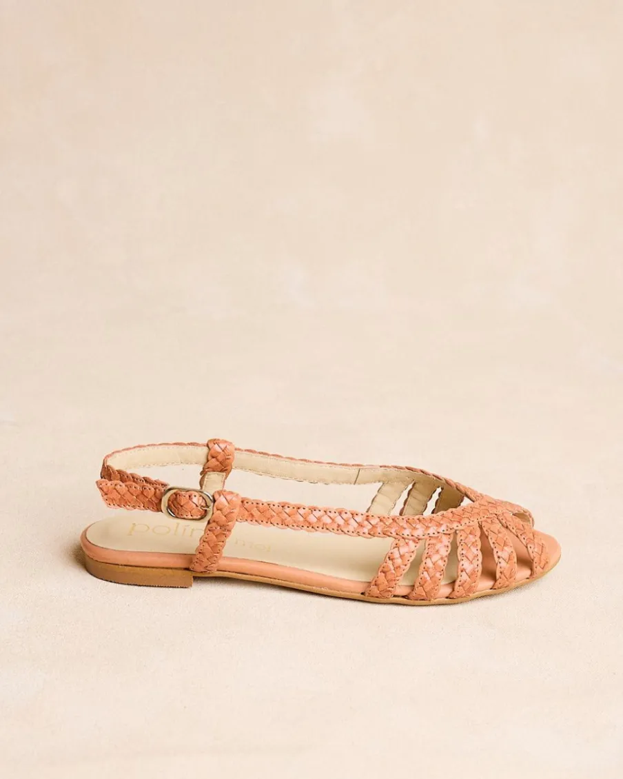 Sandales-Polin et moi Sandale tressée Aniala ORANGE