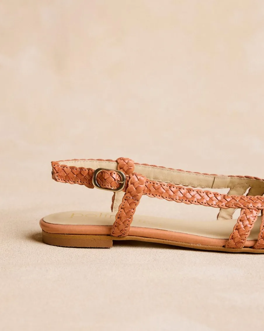 Sandales-Polin et moi Sandale tressée Aniala ORANGE