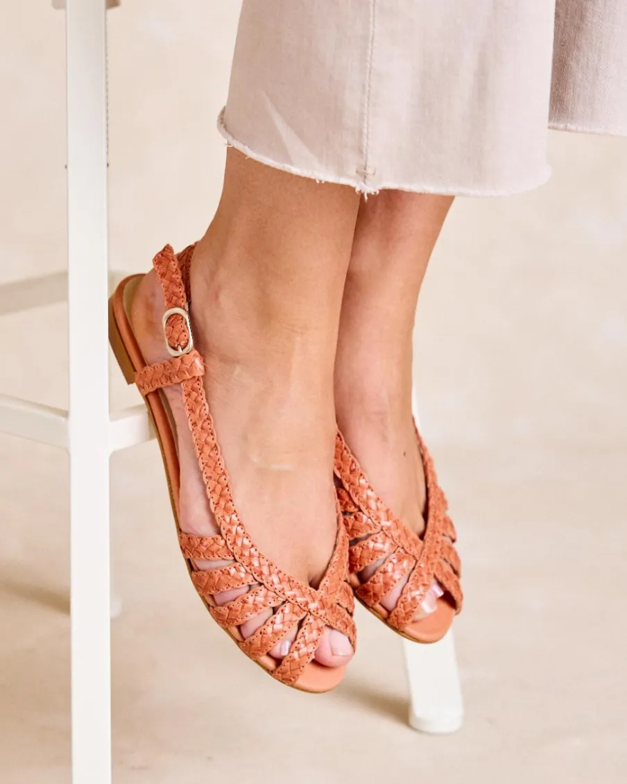 Sandales-Polin et moi Sandale tressée Aniala ORANGE