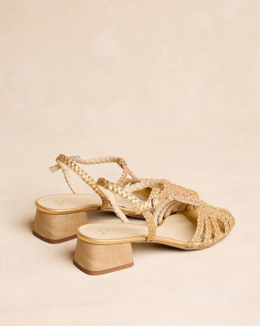 Sandales-Polin et moi Sandale tressée Sabina Or