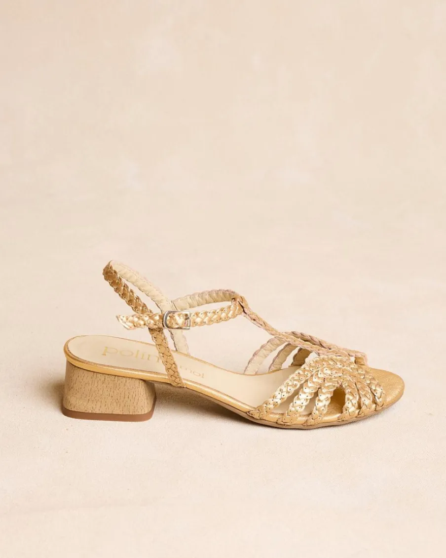 Sandales-Polin et moi Sandale tressée Sabina Or