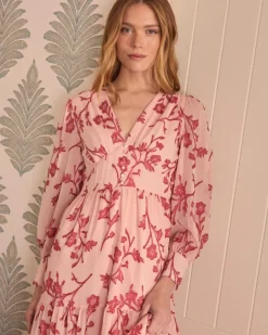 Maternité|Robes Et Combinaisons-Polin et moi Sivia Robe longue brodée Rose