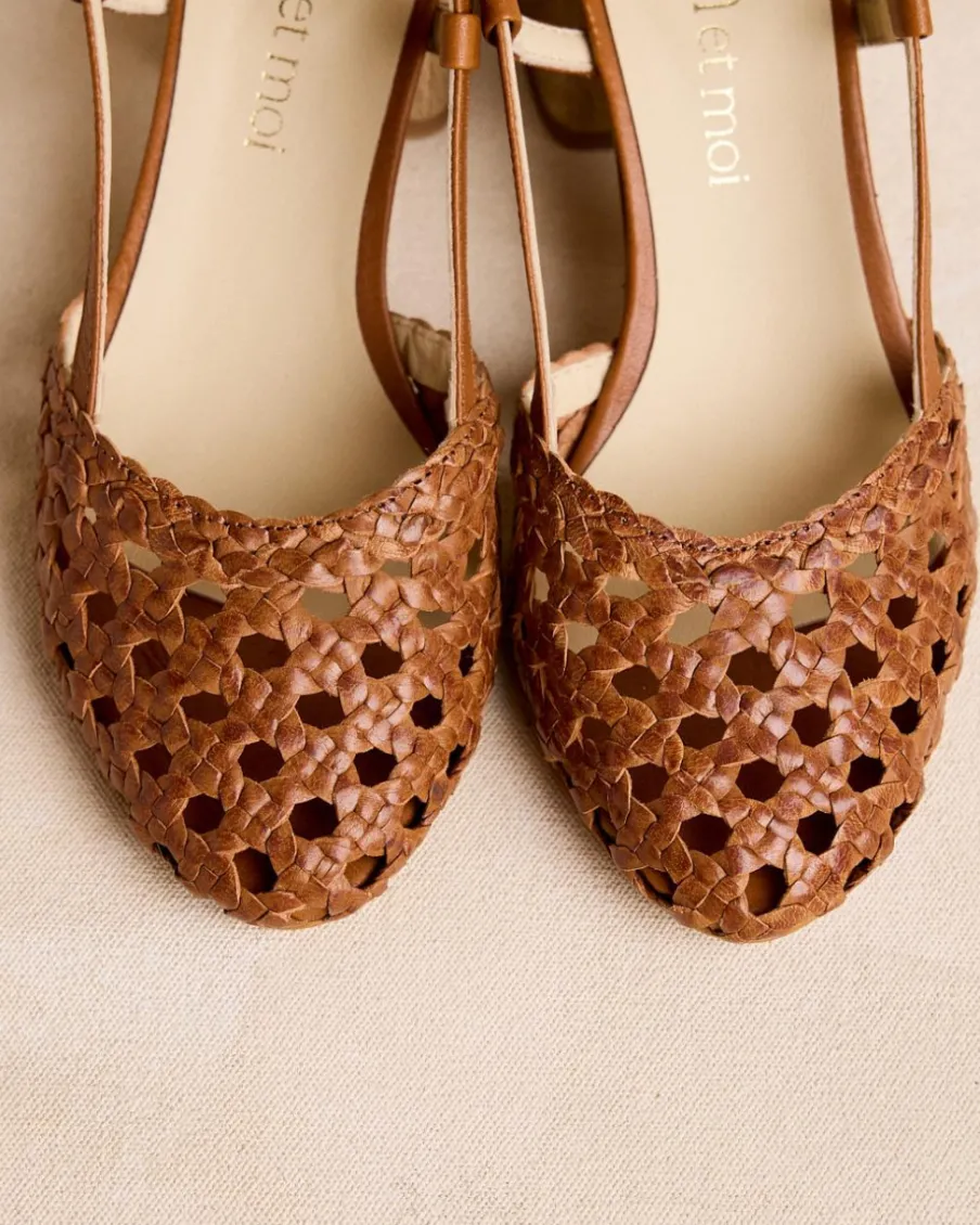 Tressé-Polin et moi Talon Tressées Noa Cuir