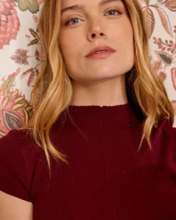 Point|T-shirts Et Hauts-Polin et moi Top en maille Serena Cerise