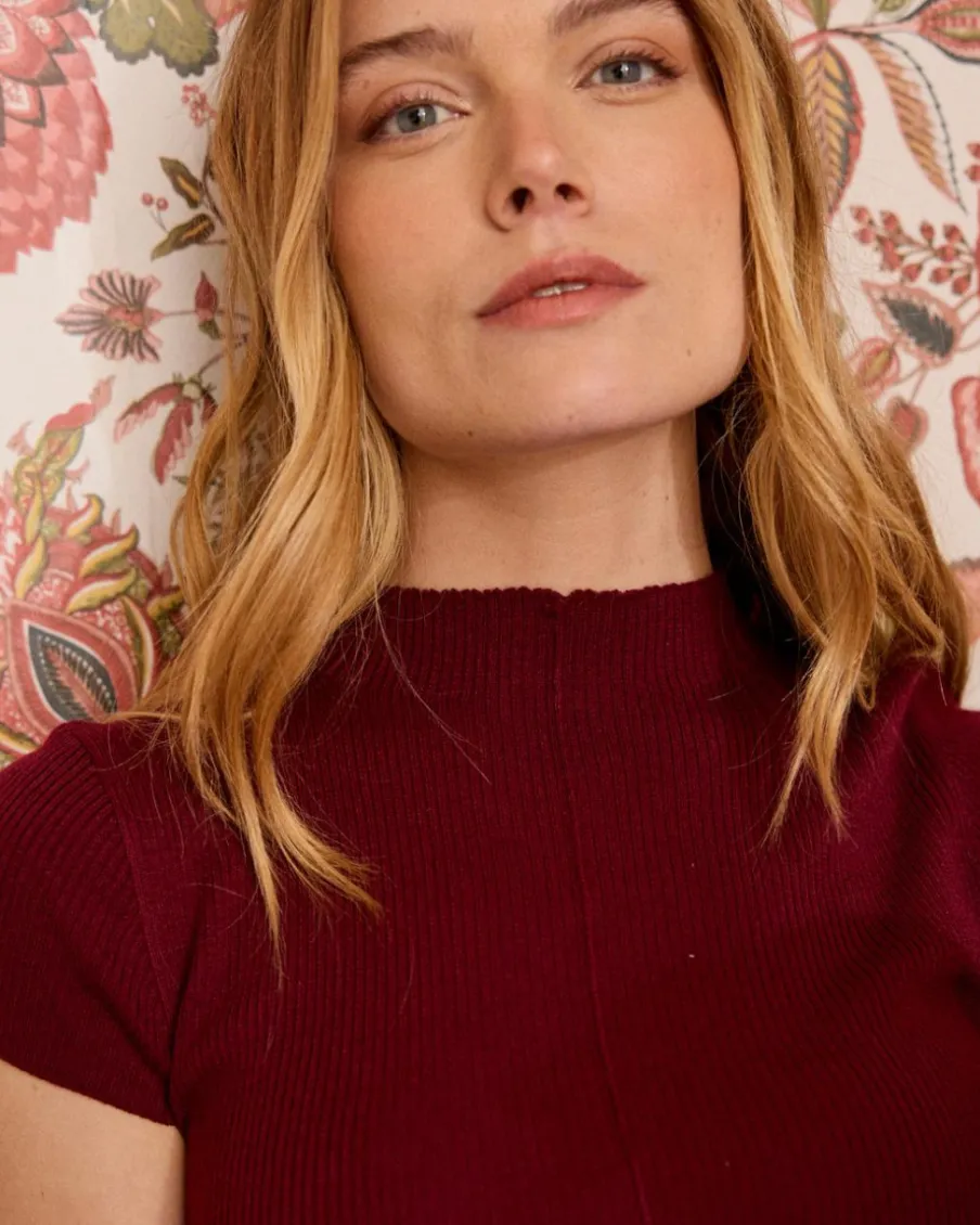 Point|T-shirts Et Hauts-Polin et moi Top en maille Serena Cerise