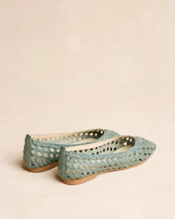 Tressé|Danseurs-Polin et moi Tressé Aqua Ballerines Vertd’eau