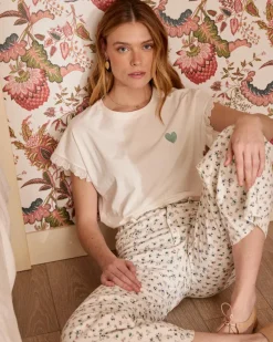 T-shirts Et Hauts-Polin et moi T-shirt coeur Talia Eucalyptus