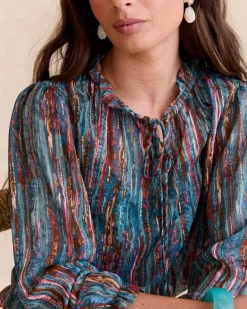 Chemisiers Et Chemises-Polin et moi Veronica Blouse à volants VERTFORÊT